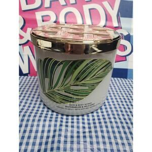 BBW Watermelon & Wild Mint Large 3 Wick Candle Home Fragrance Decor